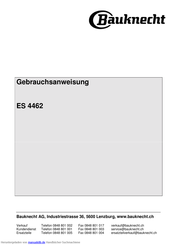 Bauknecht ES 4462 Gebrauchsanweisung