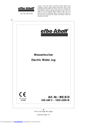 EFBE-SCHOTT WK 810 Gebrauchsanweisung