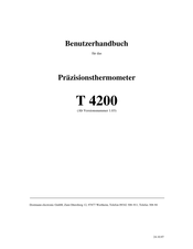 Dostmann Electronic T 4200 Benutzerhandbuch