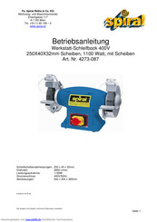 Spiral 4273-087 Betriebsanleitung