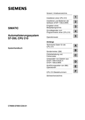 Siemens CPU 210 Systemhandbuch