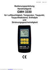 GREISINGER GMH 3330 Bedienungsanleitung