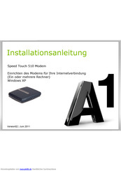 A1 Touch Speed Touch 510 Installationsanleitung