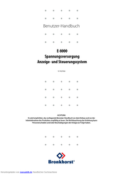 bronk E-8000 Benutzerhandbuch