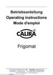 Calira Frigomat Betriebsanleitung