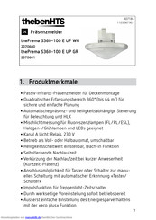 theben HTC thePrema S360-100 E UP WH 2070600 Handbuch