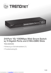 TRENDnet TEG-424WS Schnellstartanleitung