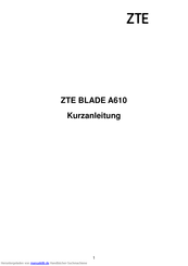 Zte BLADE A610 Kurzanleitung