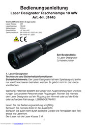 Berger & Schroter Laser Designator31445 Bedienungsanleitung