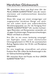 Union Glashuette U 7751 A Gebrauchsanleitung