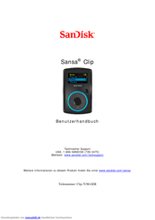 SanDisk Sansa Clip Benutzerhandbuch