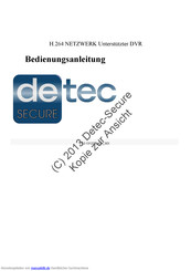 Detec-Secure H.264 Bedienungsanleitung