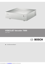 Bosch VJD-7000 Installationsanleitung