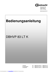 Bauknecht DBHVP 83 LT K Bedienungsanleitung