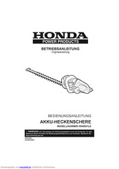 Honda HHHE61LE Betriebsanleitung
