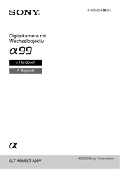 Sony Alpha SLT-A99V Handbuch