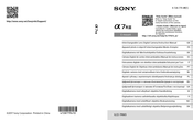 Sony α7R III Gebrauchsanleitung