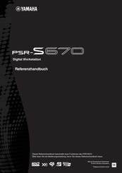 Yamaha PSR-S670 Referenzhandbuch