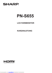 Sharp PN-S655 Kurzanleitung