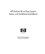 HP ProLiant BL e-Class System Installationshandbuch