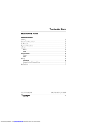 Triumph Thunderbird Storm Handbuch
