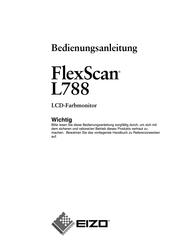 Eizo FlexScan L788 Bedienungsanleitung