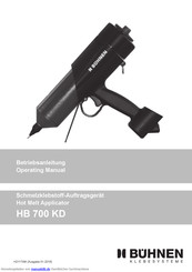 Buhnen HB 700 KD Betriebsanleitung