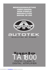 Autotek TransAm TA 1800 Bedienungsanleitung