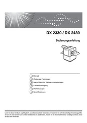 Ricoh DX 2430 Bedienungsanleitung