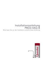 Quooker PRO3-VAQ B Installationsanleitung