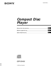 Sony cdp-cx540 Bedienungsanleitung