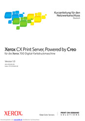 Xerox CX Print Server 700 Kurzanleitung