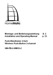 HomeMatic HM-PB-2-WM55-2 Montage- Und Bedienungsanleitung