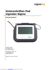 Signotec Sigma Benutzerhandbuch