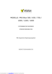 Vision PRO Blue 1000 Benutzerhandbuch