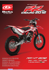 Beta Motorcycles Enduro RR 450 4T 2012 Bedienungsanleitung