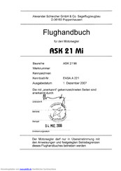 Schleicher & Co. ASK 21 Mi Handbuch