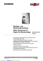Wolf ACR12.441/ALG Montage- Und Bedienungsanleitung