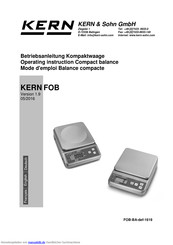 KERN & Sohn FOB 15K5LM Betriebsanleitung