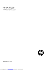 HP UPS R7000 Installationsanleitung