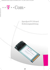 T-Mobile Speedport W 100card Bedienungsanleitung