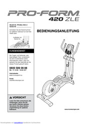 Pro-Form 420 ZLE Bedienungsanleitung