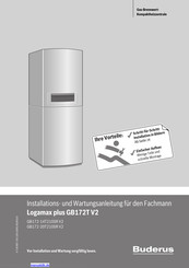 Buderus Logamax plusGB172-20T210SR V2 Installationsanleitung