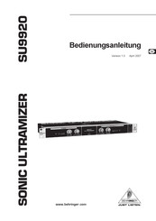 Behringer SONIC ULTRAMIZER SU9920 Bedienungsanleitung