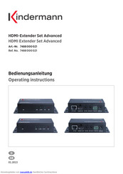 Kindermann HDMI-Extender Set Advanced Bedienungsanleitung
