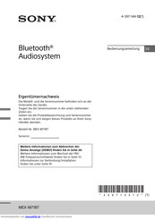 Sony MEX-M71BT Bedienungsanleitung