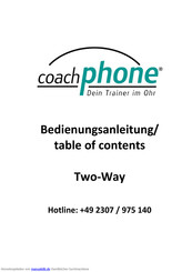 Coach-Phone Two-Way Bedienungsanleitung