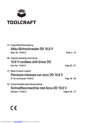 TOOLCRAFT DD 10,8 V Originalbetriebsanleitung