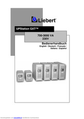 Liebert GTX 2000RT-230 Benutzerhandbuch