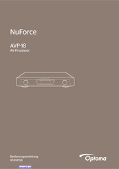 Optoma NuForce AVP-18 Bedienungsanleitung